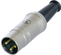 Rean AV NYS321G DIN connector Stekker, recht Aantal polen: 3 Zwart 1 stuk(s)