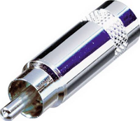 Rean AV NYS352 Cinch connector Stekker, recht Aantal polen: 2 Zilver 1 stuk(s)