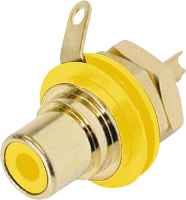 Rean AV NYS367 4 Cinch connector Bus, inbouw verticaal Aantal polen: 2 Geel 1 stuk(s)