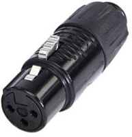 Rean AV RA3FT B XLR adapter Mini XLR stekker   Mini XLR bus Aantal polen: 3 Inhoud: 1 stuk(s)