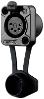 Rean AV RRX5F Z 012 1 XLR connector Bus, inbouw Aantal polen: 5 Zwart 1 stuk(s)