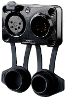 Rean AV RRX5MF Z 012 1 XLR connector Stekker, inbouw, Bus, inbouw Aantal polen: 5 Zwart 1 stuk(s)