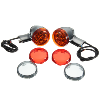 Rear Led Turn Signals Lights Chrome For Harley Sportster Xl883 Xl1200