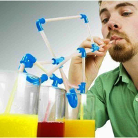 Recesky Diy Straws Creative Crazy Straws Puzzle Toy For Fun Party