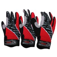 Red Motorcycle Motorbike Sports Gel Silicone Full Finger Warm Gloves