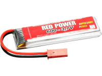 Red Power LiPo accupack 3.7 V 600 mAh Aantal cellen: 1 25 C Softcase BEC
