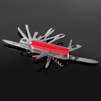 Red Swiss 91mm Multifunctional Folding Army Knife Stainless Steel Survival Knife Multi Tool