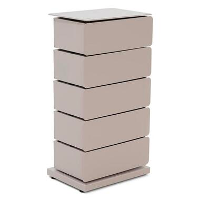 Redin Design Rodman industrieel Schoenenkast 5 lade Taupe metaal 37x26x72.5
