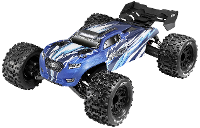 Reely Thor Blauw Brushed 1:10 RC auto Elektro Monstertruck 4WD 100% RTR 2,4 GHz Incl. Accu, oplader en batterijen voor de zender
