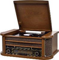 Reflexion HIF2004BT Retro stereoset Radio, Bluetooth, Platenspeler, CD, USB Incl. Afstandsbediening 2 x 40 W