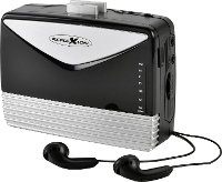 Reflexion WMR01BK Draagbare cassettespeler Zwart zilver