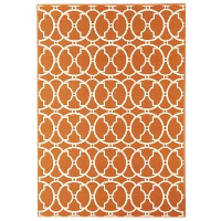 Floorita binnen/buitenvloerkleed Interlaced   oranje   160x230 cm   Leen Bakker