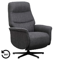 Relaxfauteuil Boaz stof   elektrisch verstelbaar   antraciet   Leen Bakker