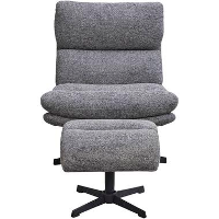 Relaxfauteuil Bobbi incl. Hocker   antraciet   Leen Bakker