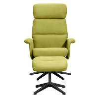 Relaxfauteuil San Remo   stof   groen (incl. Voetenbank)   Leen Bakker