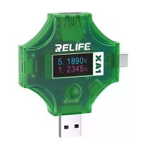RELIFE XA1 Huidige Spanning Tester 4 25V 5A IPS Display Ondersteunt PD QC2.0 QC3.0 SCP AP2.4A DCP Snelladen