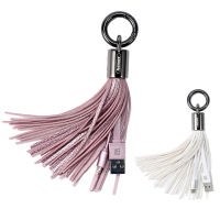 Remax Leather Tassel 145mm/0.48Ft 3.0A Fast Charging Micro Usb Cable For Samsung Xiaomi Huawei