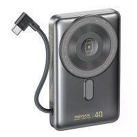 REMAXFP 52 PD40W 10000mAh Magnetische Draadloze Powerbank met TFT Digitale Weergave Wordt geleverd met Type C Kabel Exte