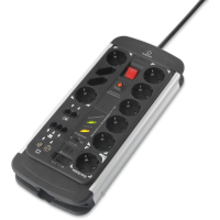 Renkforce 1015A CMB SXMS Master/slave stekkerdoos 10 voudig Zwart, Aluminium Randaarde stekker 1 stuk(s)