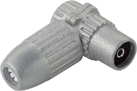 Renkforce Coax haakse koppeling gegoten Kabeldiameter: 7 mm