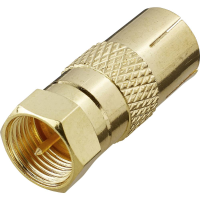 Renkforce F Coax adapter [F stekker  Antennebus 75 Ω] Goud