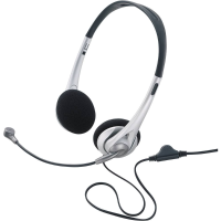 Renkforce On Ear headset Kabel Stereo Zwart, Zilver Volumeregeling Computer