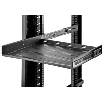 Renkforce RF 3432148 19 inch Apparaatbodem voor patchkast 1 HE Uittrekbaar Geschikt voor kastdiepte: vanaf 400 mm Zwart