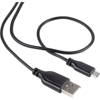 Renkforce RF 4032111 USB kabel USB 2.0 USB A stekker, USB micro B stekker 1.00 M Zwart SuperSoft mantel