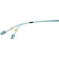 Renkforce RF 4491748 Glasvezel Optische vezel Aansluitkabel 1.00 M Aqua blauw [1x LC stekker   1x LC stekker] 50/125 µ Multimode OM3