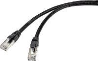 Renkforce RF 4538202 RJ45 Netwerkkabel, patchkabel CAT 6A S/FTP 20.00 M Zwart Geschikt voor buiten 1 stuk(s)