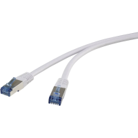 Renkforce RF 4737368 RJ45 Netwerkkabel, patchkabel CAT 6A S/FTP 1.00 M Grijs Zeer flexibel, Vergulde steekcontacten 1 stuk(s)
