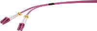 Renkforce RF 4738838 Glasvezel Optische vezel Aansluitkabel 2.00 M Purper rood [1x LC stekker   1x LC stekker] 50/125 µ Multimode OM4