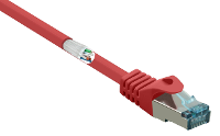 Renkforce RF 5043972 RJ45 Netwerkkabel, patchkabel CAT 6A S/FTP 1.00 M Rood Vlambestendig 1 stuk(s)