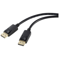 Renkforce RF 5245270 DisplayPort kabel DisplayPort Aansluitkabel DisplayPort stekker, DisplayPort stekker 5.00 M Zwart 4K UHD