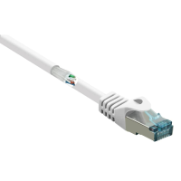 Renkforce RF 5462396 RJ45 Netwerkkabel, patchkabel CAT 6A S/FTP 20.00 M Wit Snagless, Vlambestendig 1 stuk(s)