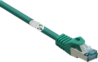 Renkforce RF 5462398 RJ45 Netwerkkabel, patchkabel CAT 6A S/FTP 15.00 M Groen Snagless, Vlambestendig 1 stuk(s)