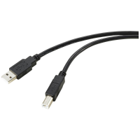 Renkforce RF 5720372 USB kabel USB 2.0 USB A stekker, USB B stekker 20.00 M Zwart Afscherming gevlochten