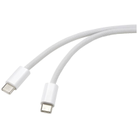 Renkforce RF 6056884 USB kabel USB C stekker, USB C stekker 3.00 M Wit Verdraaide paren