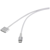 Renkforce RF 6437916 USB laadkabel USB C, Magsafe 3 2.00 M Wit Magnetische stekker