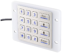 Renkforce RF KP 500 Numeriek toetsenbord USB Stof  en waterdicht (IP68), Verlicht RVS (geborsteld)