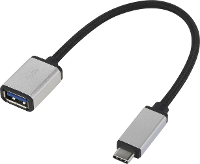 Renkforce USB 3.2 Gen 1 (USB 3.0) Adapter [1x USB C stekker   1x USB 3.2 Gen 1 bus A (USB 3.0)] RF USBA MS 01 0.15 M Gesleeved