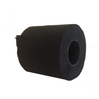 1X Zwart toiletpapier rol 140 vellen