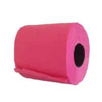 Cadeau toiletpapier rol 140 vellen   Fuchsia roze   feestartikelen decoratie   WC papier