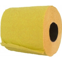 Cadeau toiletpapier rol 140 vellen   Geel   feestartikelen decoratie   WC papier
