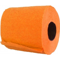 Cadeau toiletpapier rol 140 vellen   Oranje   feestartikelen decoratie   WC papier