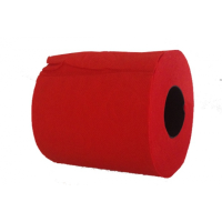 Cadeau toiletpapier rol 140 vellen   Rood   feestartikelen decoratie   WC papier