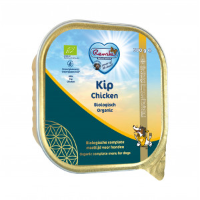 Renske Biologisch Graanvrij vers gestoomd kip natvoer hond (kuip) 300 g