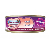 Renske Graanvrij mousse eend natvoer kat (blikjes) 1 tray (24 x 70 g)