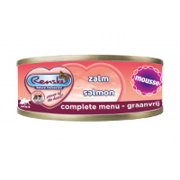 Renske Graanvrij mousse zalm natvoer kat (blikjes) 1 tray (24 x 70 g)