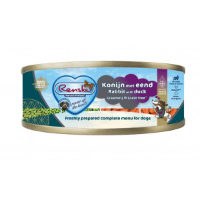 Renske Graanvrij vers bereid konijn met eend natvoer hond (blikjes) 2 trays (48 x 95 g)
